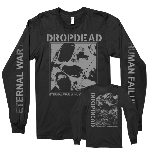 DROPDEAD  ETERNAL WAR: GREY  BLACK LONGSLEEVE Supply