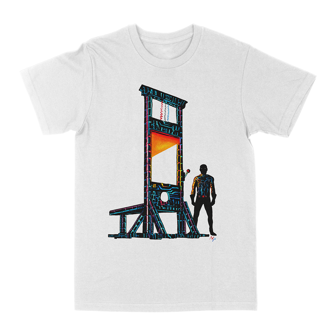 Nick Pyle  Guillotine  White T-Shirt For Cheap