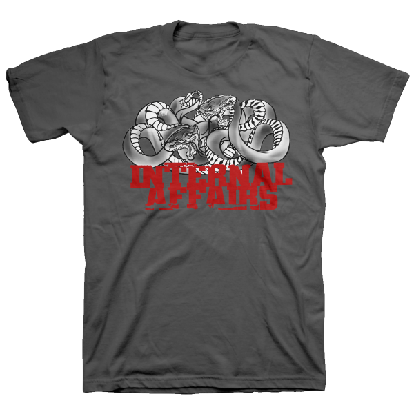 Internal Affairs  Snakes  Charcoal T-Shirt Hot on Sale