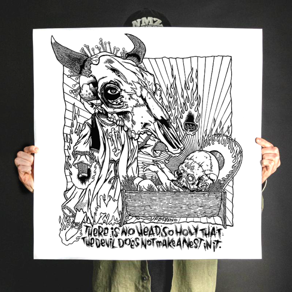 Florian Bertmer x Converge  No Head So Holy  Giclee Print Fashion