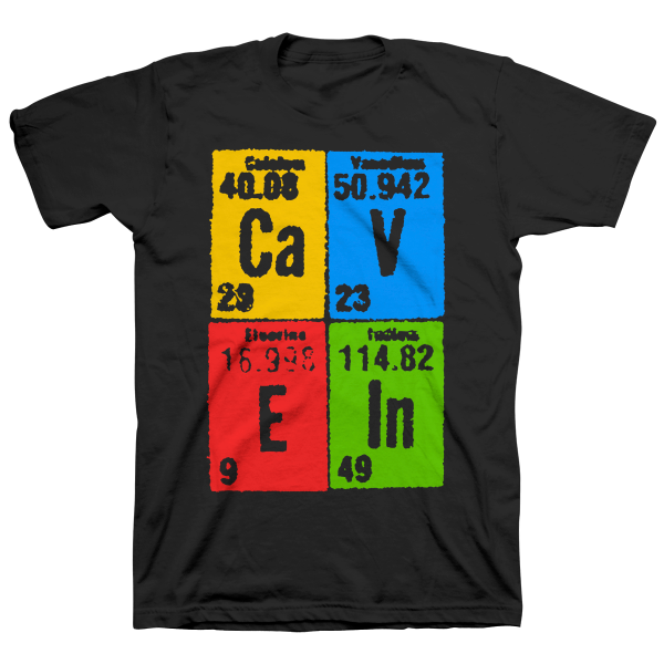 Cave In  Elements (Stacked) Simon  Black T-Shirt Online Hot Sale