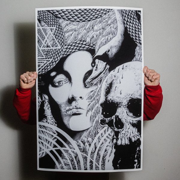 Fajar Allanda  Swans  Giclee Print For Sale - Image 2