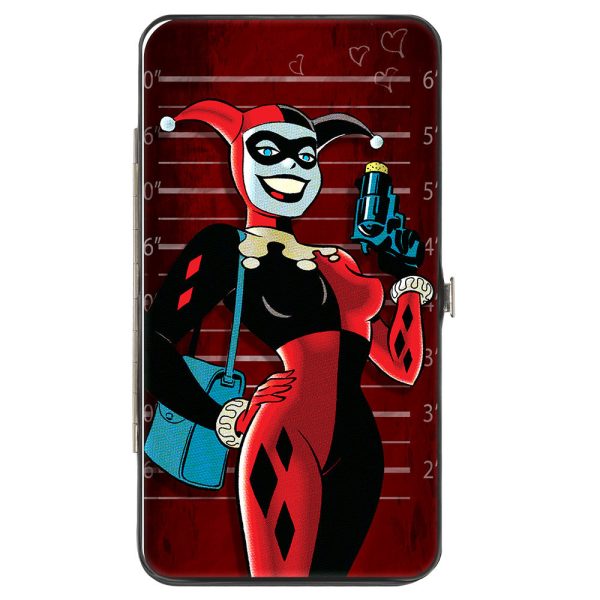 Hinged Wallet - Harley Quinn Mad Love Knock Pose Lineup Reds Supply