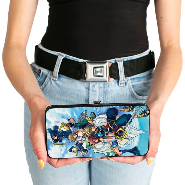 Hinged Wallet - KINGDOM HEARTS II 6-Character Group Pose Clouds Blues Sale - Image 3